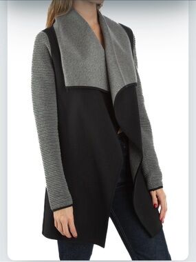 MICHI Dusk Wrap Jacket - Black & Grey